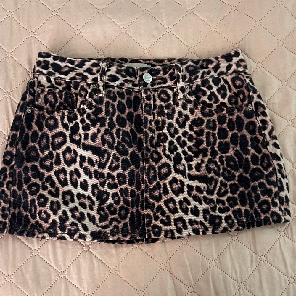 Pacsun Leopard Print Mini Skirt